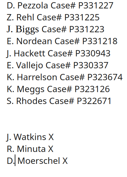pardon case numbers
